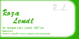 roza lendl business card